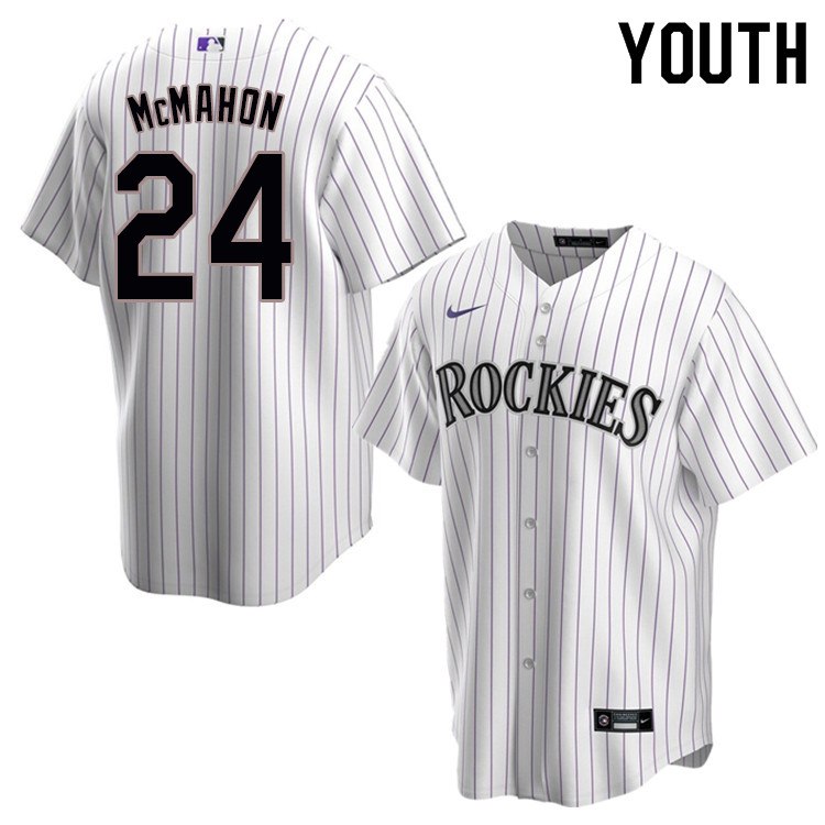 Nike Youth #24 Ryan McMahon Colorado Rockies Baseball Jerseys Sale-White